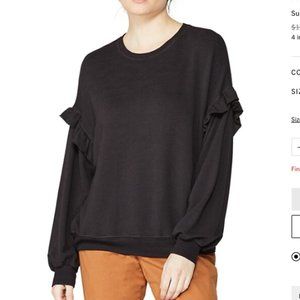 Monrow Super Soft Sweatshirt With Ruffle